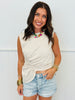 Ruched Asymmetric Hem Tank Top (Reg.)-3 Colors