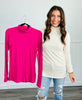 Fitted Turtleneck Top (Reg & Plus) - 4 Colors