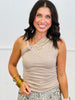 Asymmetric Twist Tank Top (Reg.)-2 Colors