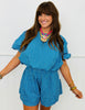 Blue Polka Dot Bubble Top (Reg.)