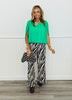Grecian Drape Bubble Blouse (Reg.) - 7 Colors