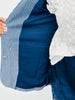 Blue Striped Only You Determine Power Blazer (Reg.)