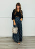 Denim Polka Dot Pintuck Pants (Reg & Plus)