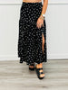 Polka Dot Side Slit Midi Skirt (Reg.)-3 Colors