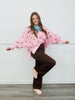 Lt Pink/Burgundy Polka Dot Oversized Sweatshirt (Reg.)