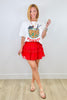Floral Lace Tiered Mini Skirt (Reg.)-2 Colors