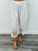 Satin Puff Capri Lounge Pants (Reg & Plus) - 2 Colors