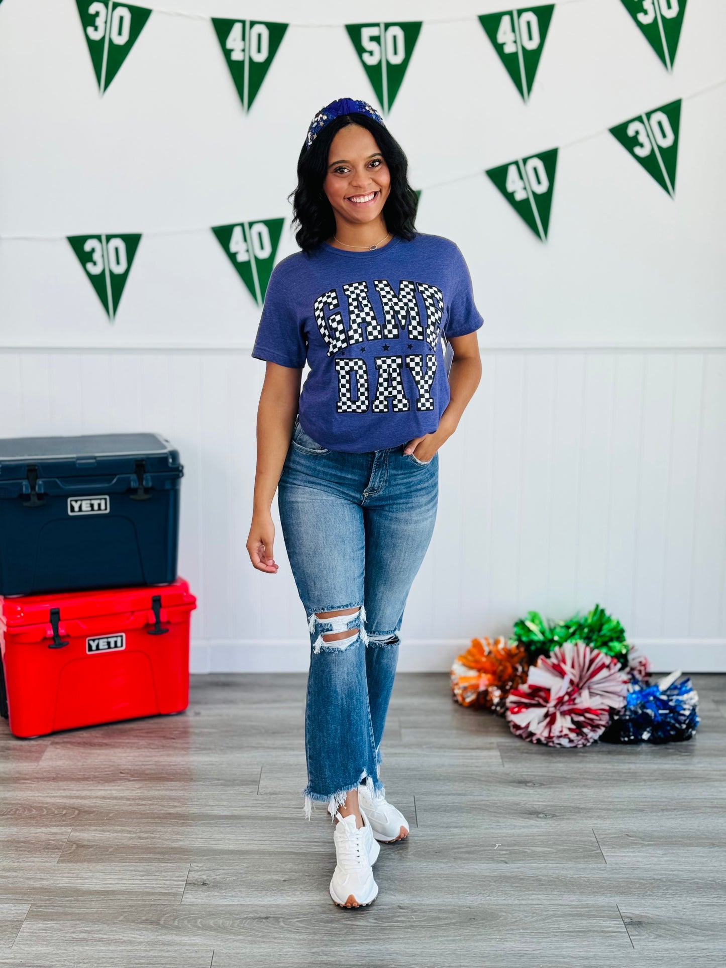 Checkered Game Day Tee - 8 Colors