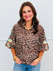 Donna Leopard Embroidered Top (Reg. and Plus)