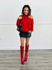 Open Shoulder Turtle Neck Sweater (Reg.) - 2 Colors