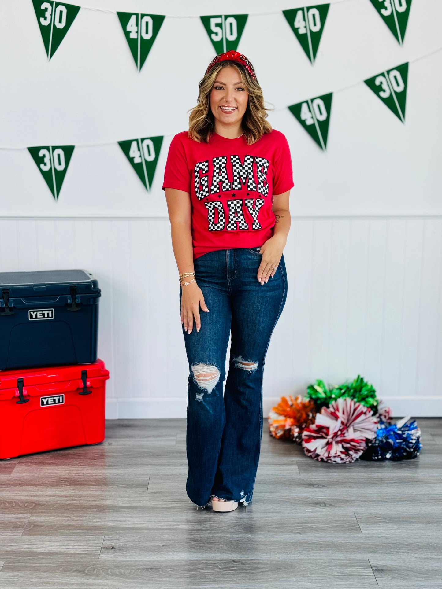 Checkered Game Day Tee - 8 Colors