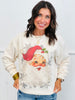 White Rhinestone Santa Claus Sweatshirt (Reg. & Plus)