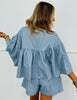 Slate Striped Cape Top (Reg.)