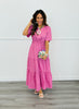Mauve Pink Tiered Maxi Dress (Reg. and Plus)
