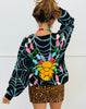 Queen Of Sparkles Black Multi Spider on Web Cardigan (Reg. and Plus)