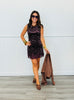 Burgundy Velvet Polka Dot Lace Trim Mini Dress (Reg & Plus)