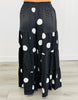 Black/White Polka Dot Maxi Wide Leg Pant (Reg & Plus)
