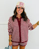 Striped Button Down Sweater Cardigan (Reg.) - 3 Colors