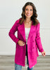 Magenta Suede Trench Coat (Reg)