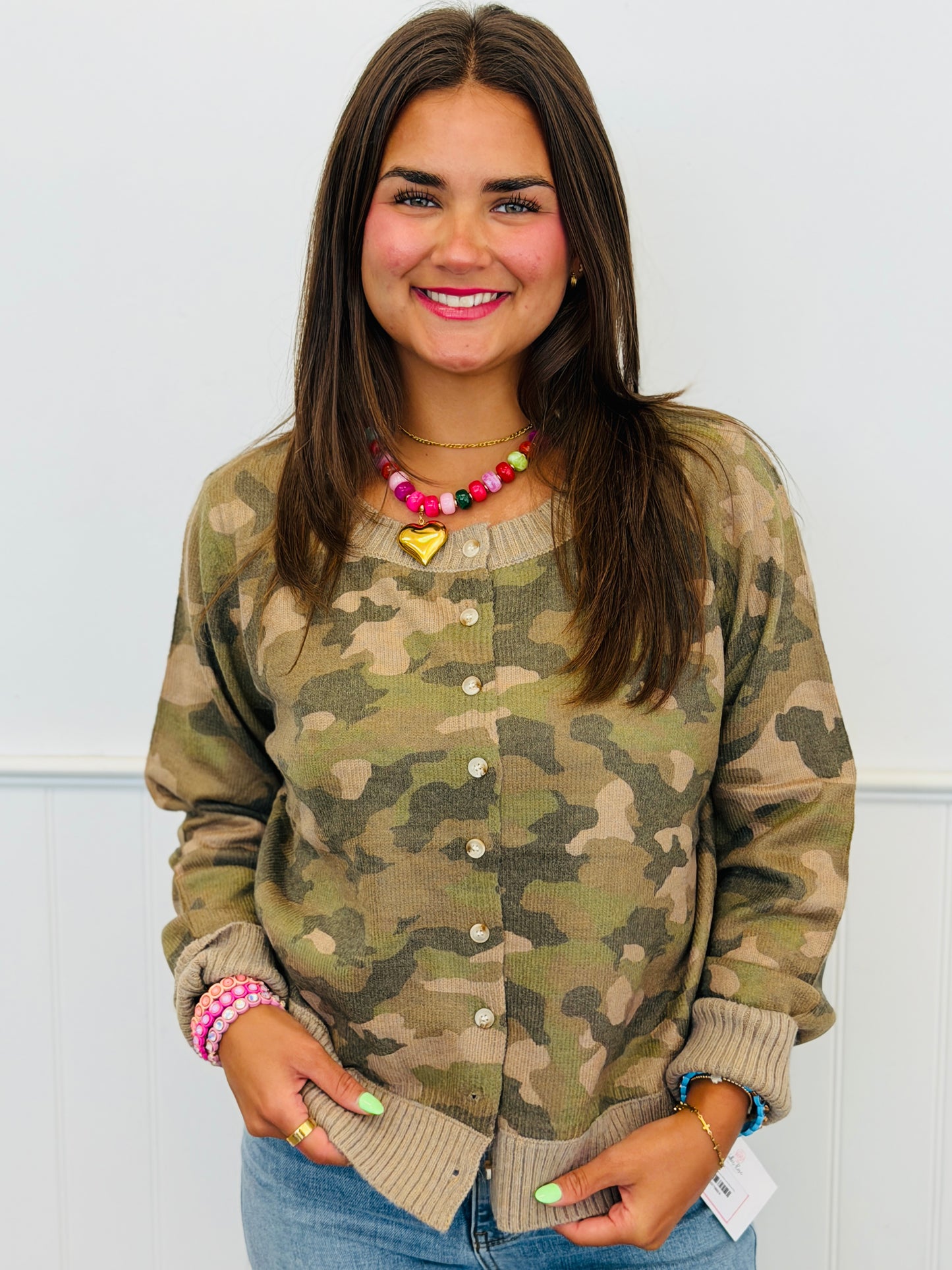 Camo Out Stitches Cardigan (Reg)