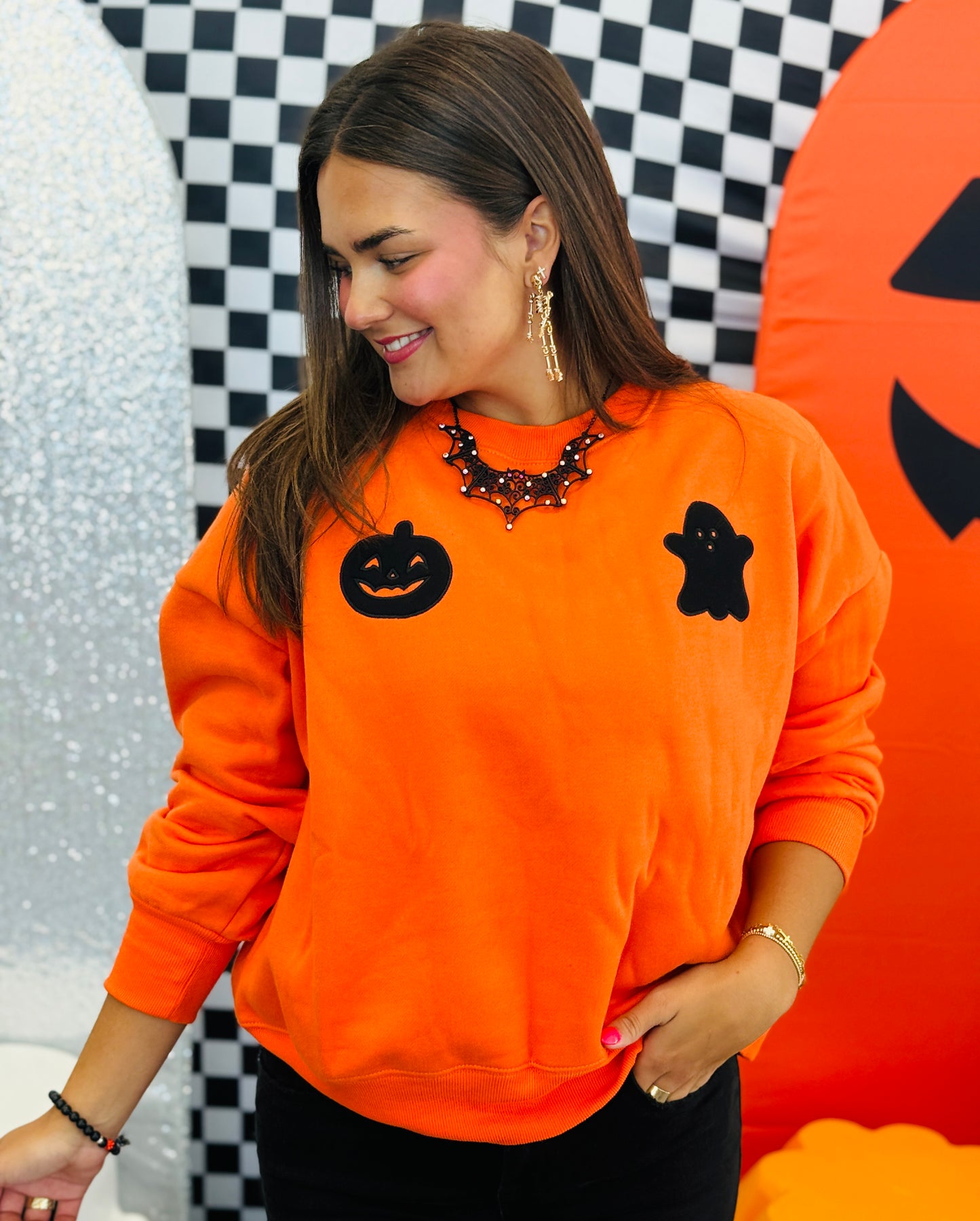 Rust/Orange Halloween Oversized Sweatshirt  (Reg.)