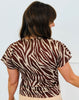 Zebra Print Short Sleeve Top (Reg.) - 2 Colors
