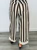 Brown Striped Barrel Jeans (Reg.)