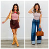 Striped Short Sleeve Tee (Reg.)-2 Colors