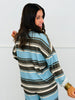 Striped Quarter Zip LS Top & Pants Set (Reg.)