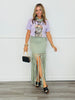 Knit Fringe Hem Detail Mini Skirt (Reg.) - 2 Colors