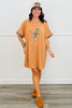 Dusty Rust Lightening Bolt Tee Shirt Dress (Reg & Plus)