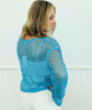 Aqua Blue Crochet Coverup Top (Reg.)