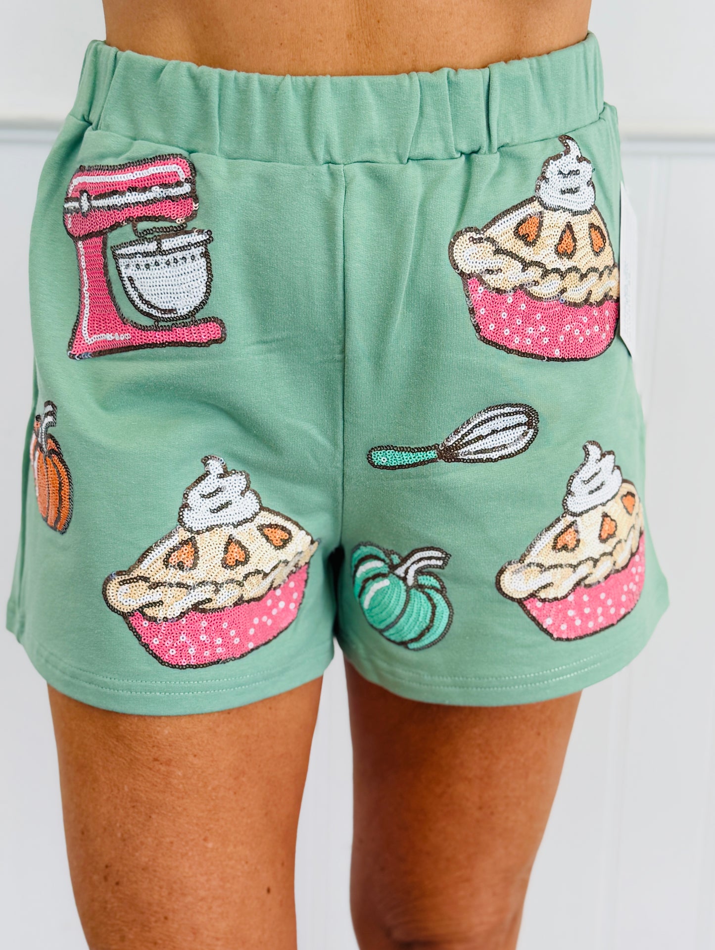 Piece Of Pie Sequin Shorts (Reg. and Plus)