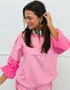 Pink Stripe Half Zip Top & Shorts Set (Reg.)