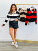 Rugby Stripe Pullover Sweater Top (Reg)-3 Colors