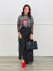 Black Print Mesh Maxi Dress (Reg & Plus)