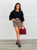 Black Cotton Slub Open Back Top (Reg.)