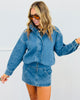 Denim Kangaroo Pocket Mini Dress (Reg.)
