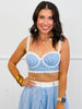 Blue Stripe Bralette Maxi Skirt Set (Reg.)