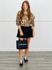 Queen Of Sparkles Leopard Mock Neck Sweatshirt (Reg. and Plus)