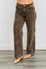 Leopard Print Mid Rise Pants (Reg.)