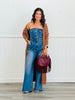 Medium Indigo Denim Strapless Jumpsuit (Reg.)