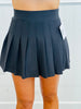 Solid Scuba Pleated Mini Skirt (Reg & Plus)- 2 Colors
