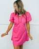 Pink Puff Polka Dot Mini Dress (Reg & Plus)
