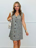 Black Checker Plaid Jumper  Mini Dress (Reg.)