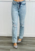 Cool Indigo High Rise Straight Leg Jeans (Reg & Plus)
