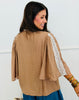Mocha Lace Detail Blouse (Reg. and Plus)