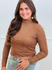 Brown Pearl Detailed Mesh Top (Reg. and Plus)