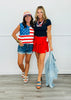 Navy USA Flag Patch Top (Reg.)