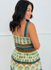 POL Sage Multi Palm & Border Print Crop Top (Reg.)